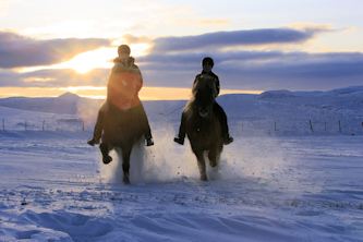 Reiten im Schnee Island